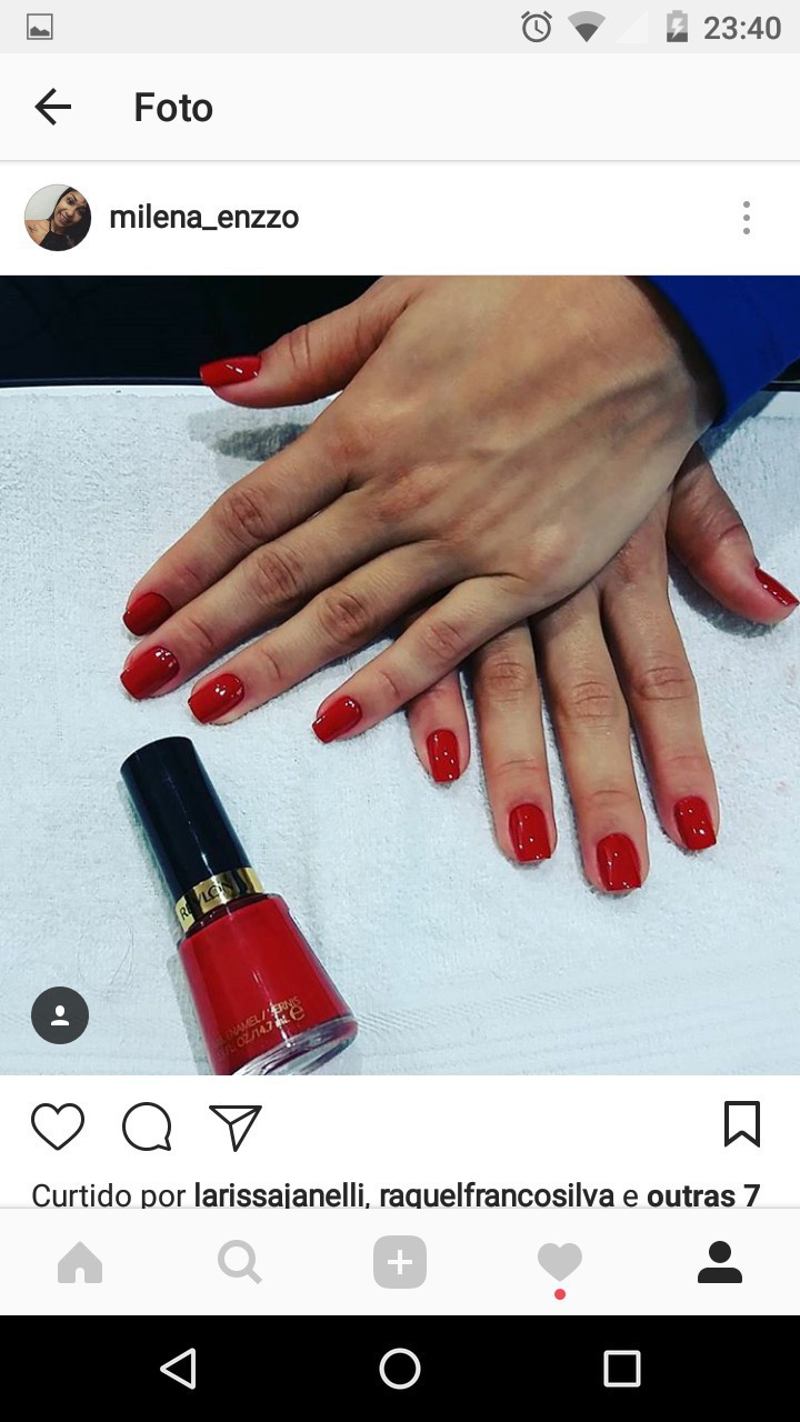 Aquele vermelho que não pode faltar . unha manicure e pedicure