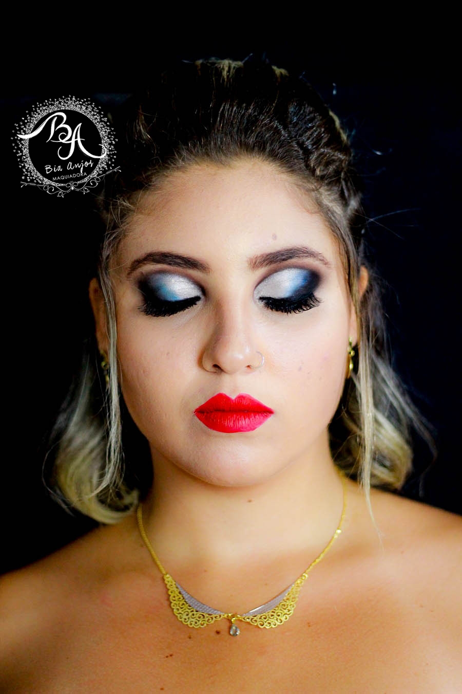 Cut Crease com Toque de Cor maquiagem maquiador(a)