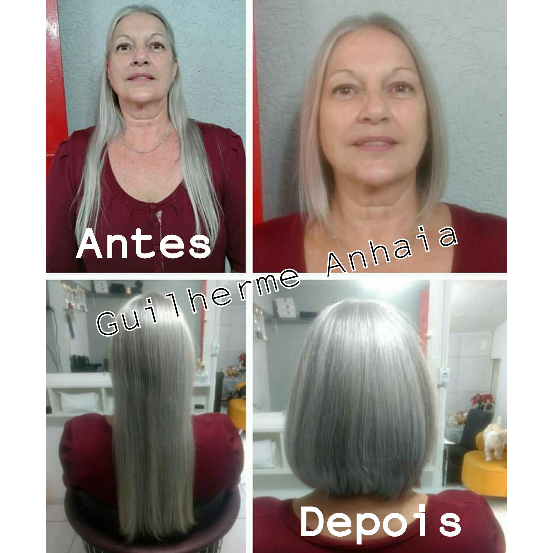 Corte (Cabelo doado) + Tratamento Silver cabelo cabeleireiro(a) maquiador(a)
