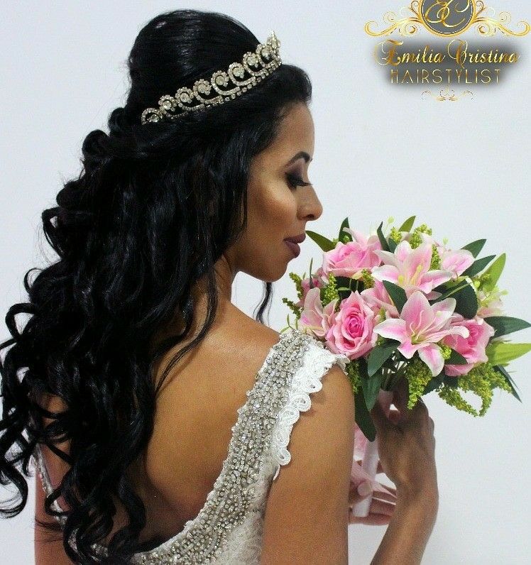 Penteado princesa semi preso❤ cabelo cabeleireiro(a) stylist / visagista