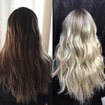 Antes e depois raiz esfumado 
