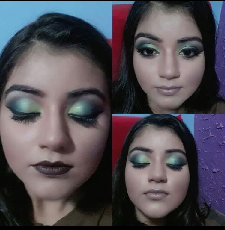 Esfumado em tons de verde com
Batom Nude, minha primeira maquiagem profissional em 2010 maquiagem maquiador(a)