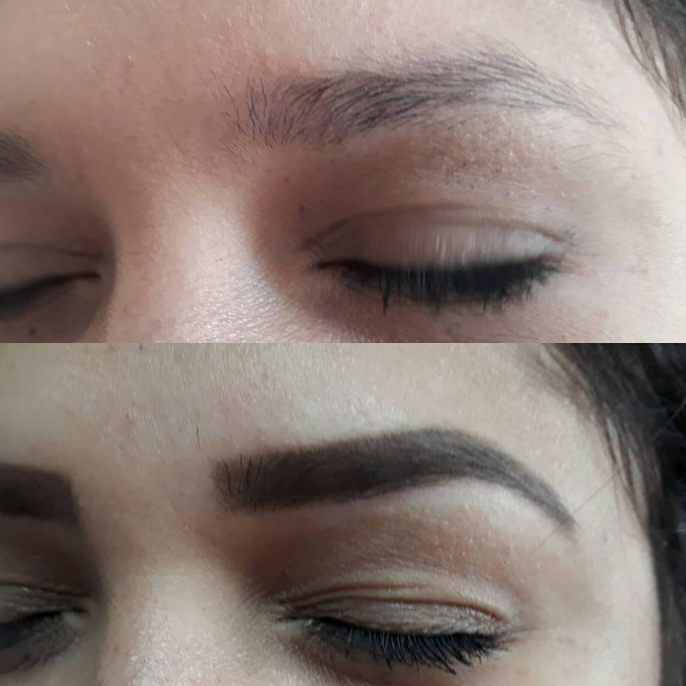 Design das sobrancelhas sem aplicação da henna, porém foi preenchida com sobra próprias para sobrancelhas.  outros designer de sobrancelhas micropigmentador(a)
