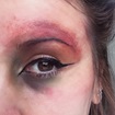 Roxo Glam - maquiagem artística/Halloween
olho roxo + delineador power  