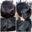 # Coloração + corte e escova.