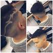 Corte degradê, com risco lateral 