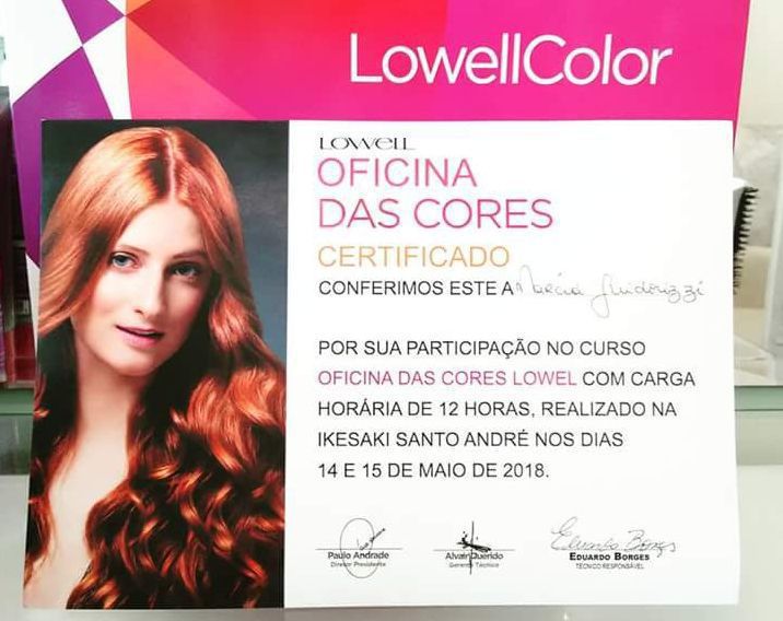 #certificado #lowell cabelo 