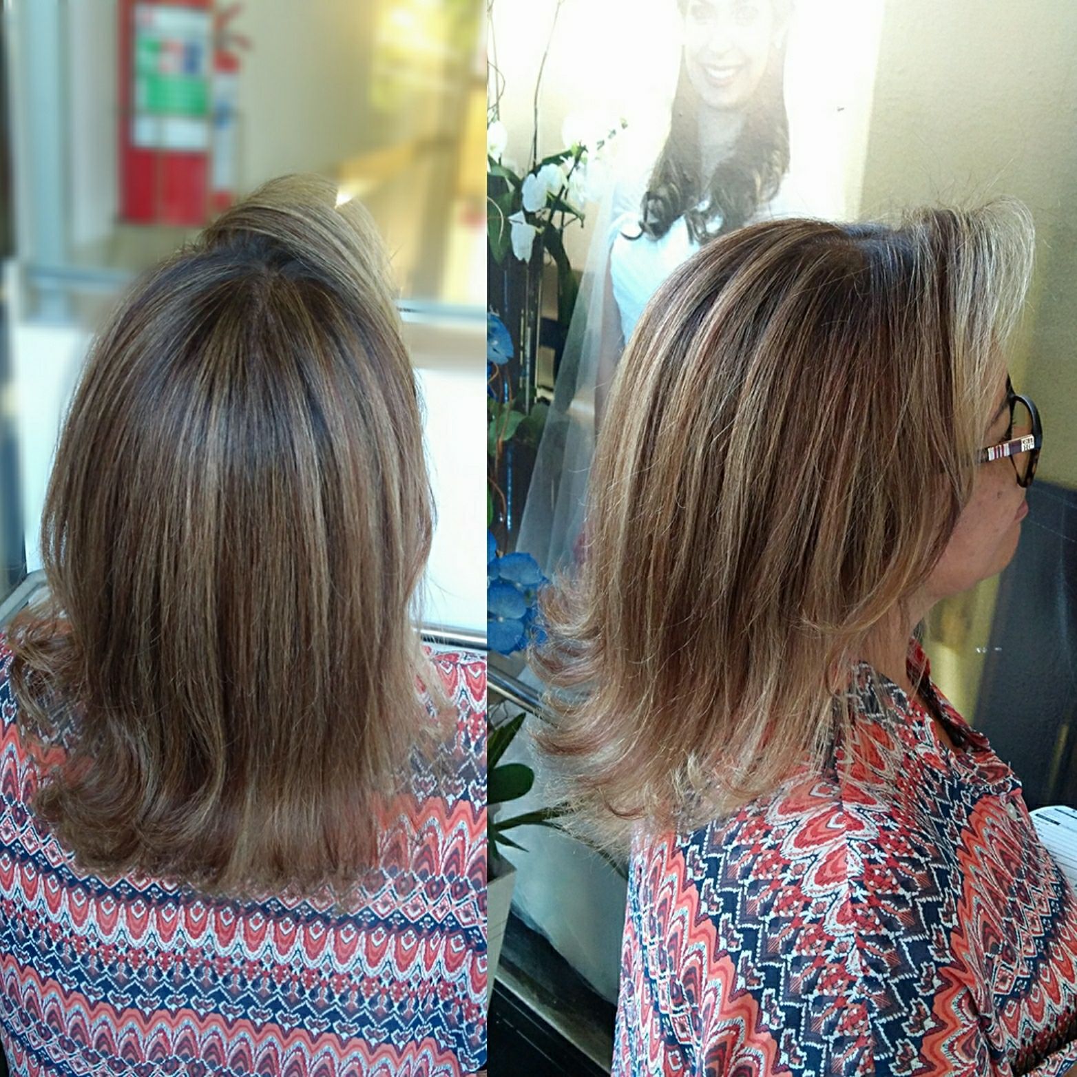Correção de cor com mechas. cabeleireiro(a) maquiador(a) designer de sobrancelhas stylist / visagista