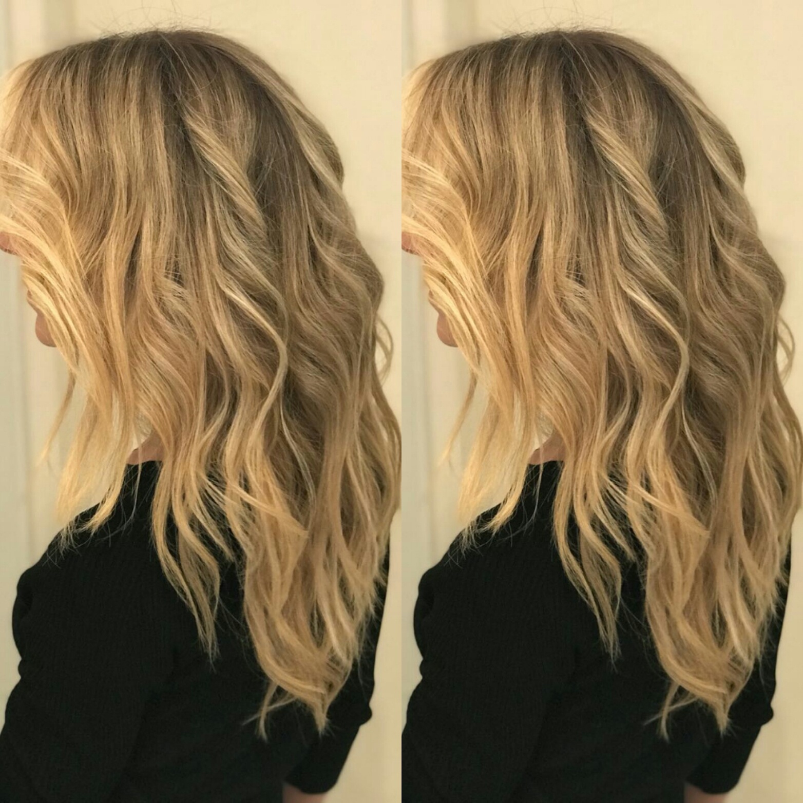 Cor Louro Manteiga e ondas Beach Waves. cabelo cabeleireiro(a) maquiador(a) designer de sobrancelhas escovista
