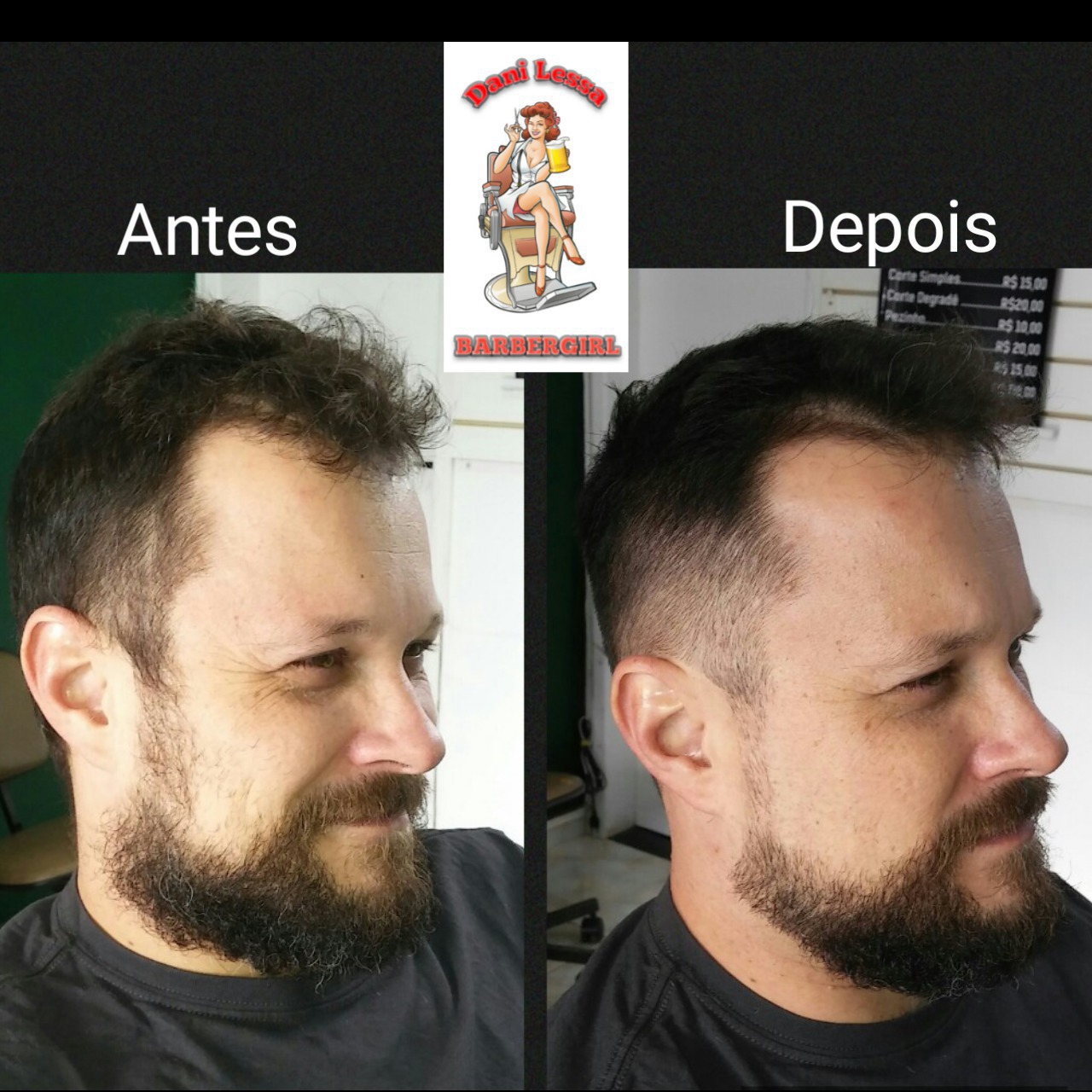 Corte e Barba modelada cabelo barbeiro(a)