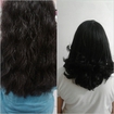Corte e escova antes e depois 