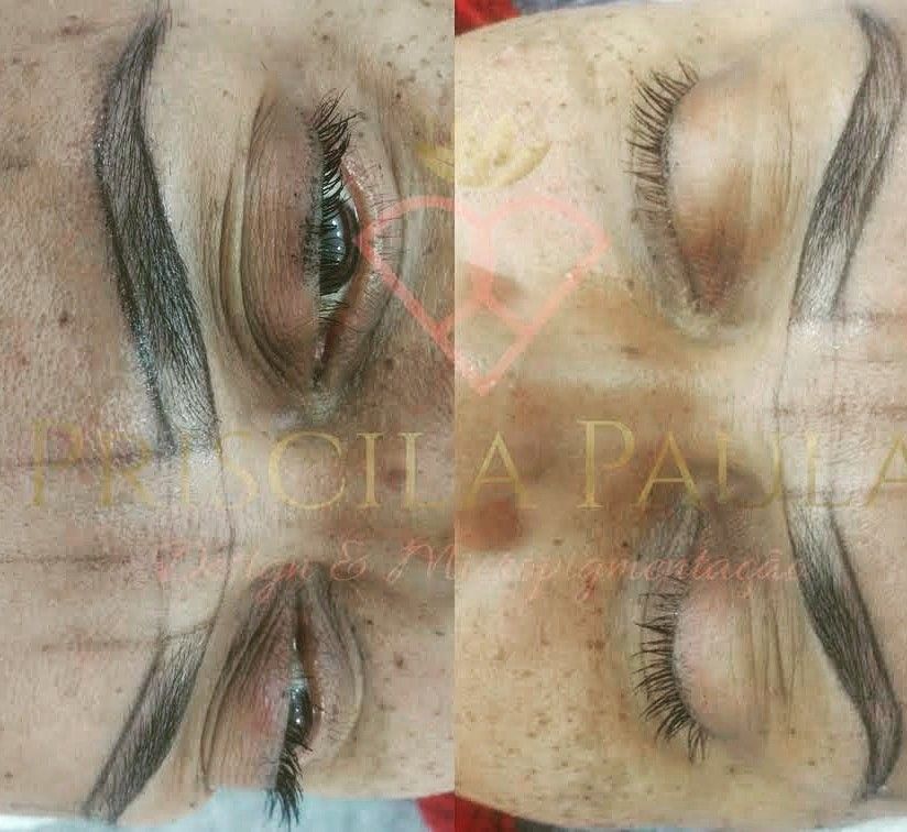 MICROBLADING Antes estética micropigmentador(a) designer de sobrancelhas