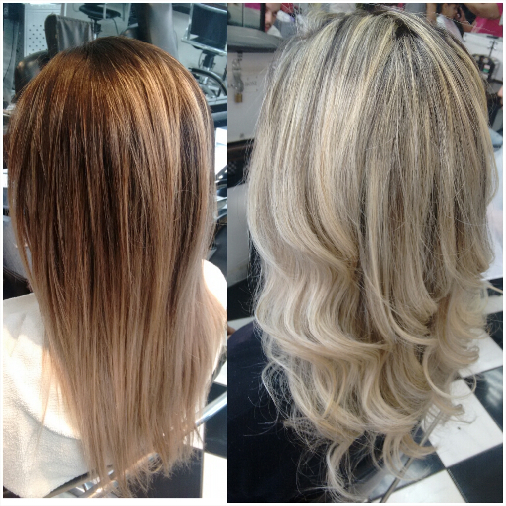 #ombrehair #reflexo #luzes #mechascriativas #haircouture #babyblond #loirosperfeitos #morenailuminada #platinado #perolado #castanhoiluminado #lebege #canela #caramelo #docedeleite #avelã #wella #blondangel #brae #colortouch #escovacacheada #escovaOndulada #alongamento #fitaadesiva #micropele  #byLarissa cabelo cabeleireiro(a)