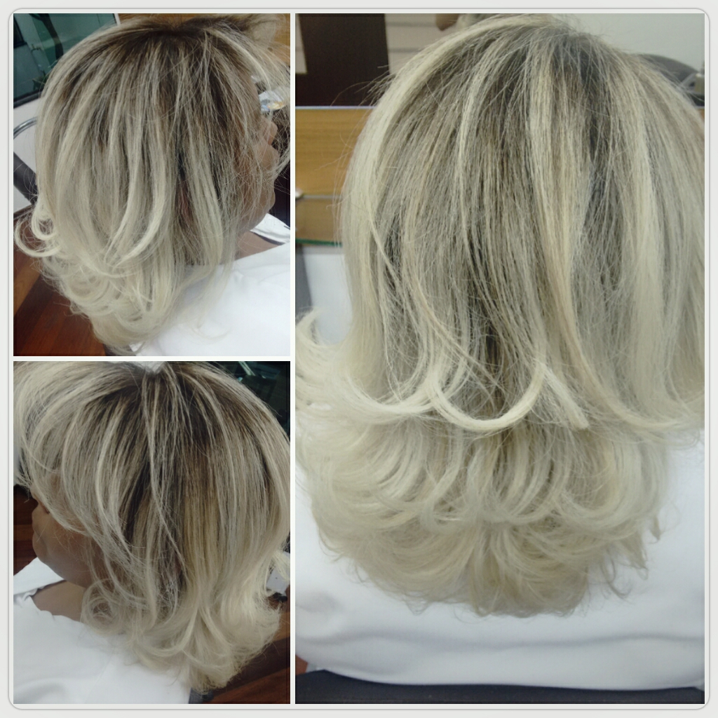 #ombrehair #reflexo #luzes #mechascriativas #haircouture #babyblond #loirosperfeitos #morenailuminada #platinado #perolado #castanhoiluminado #lebege #canela #caramelo #docedeleite #avelã #wella #blondangel #brae #colortouch #escovacacheada #escovaOndulada #alongamento #fitaadesiva #micropele  #byLarissa cabelo cabeleireiro(a)