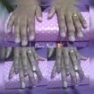 Alongamento em gel.