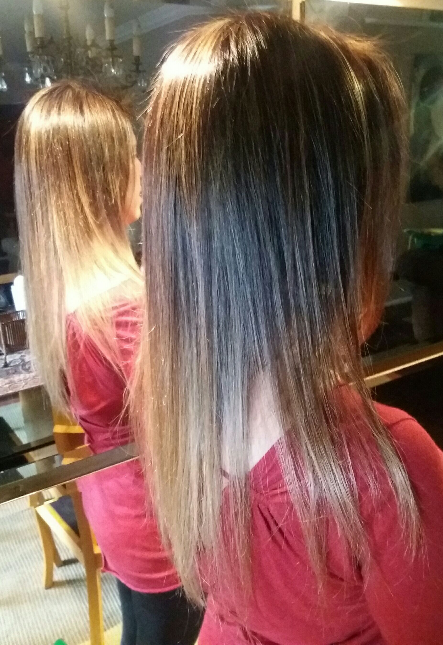 Luzes douradas + botox cabelo cabeleireiro(a)