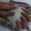#unha #nails #alongamento #alongamentodeunha #fibradevidro e #esmaltacaoemgel #esmaltacaodegel #nailart #unhasartiticas #unhas #pedrarias