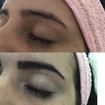 Antes e depois do design de sobrancelha com henna. #designdesobrancelha