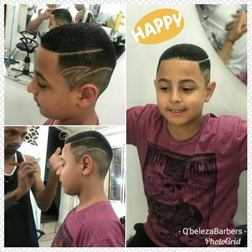 Fade com risco lateral  cabelo barbeiro(a) cabeleireiro(a)