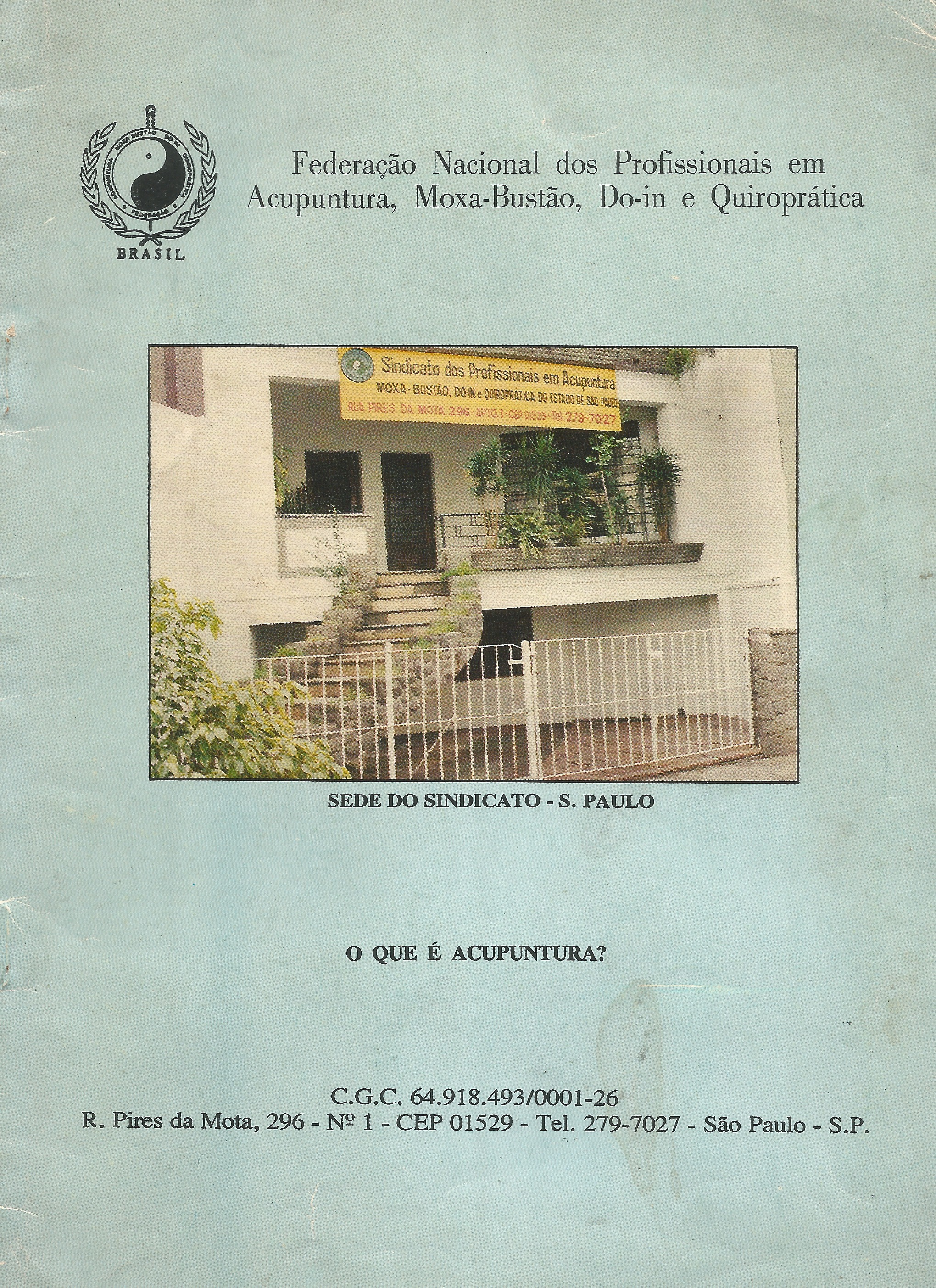 Federação Nacional dos Profissionais em Acupuntura, Moxa-Bustao, Do-in e Quiroprática. outros acupunturista docente / professor(a)