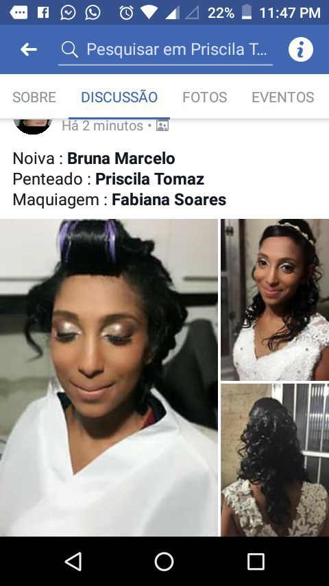 Penteado noiva semi preso com cachos e moicano ! cabelo cabeleireiro(a)