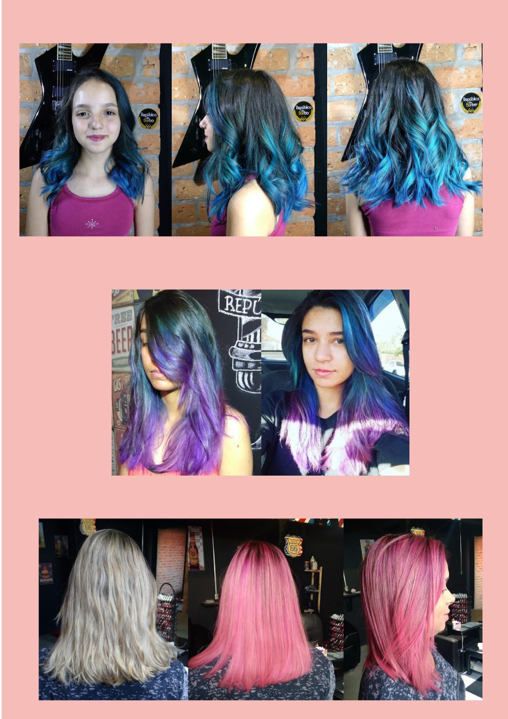 #cabeloazul #bluehair #violethair #pinkhair #cabelorosa cabelo cabeleireiro(a) auxiliar cabeleireiro(a)