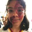 Maquiagem para simbolizar a violência doméstica no desfile do aniversário de Sorocaba. Dia 15 de Agosto! #makeup #manifestação 