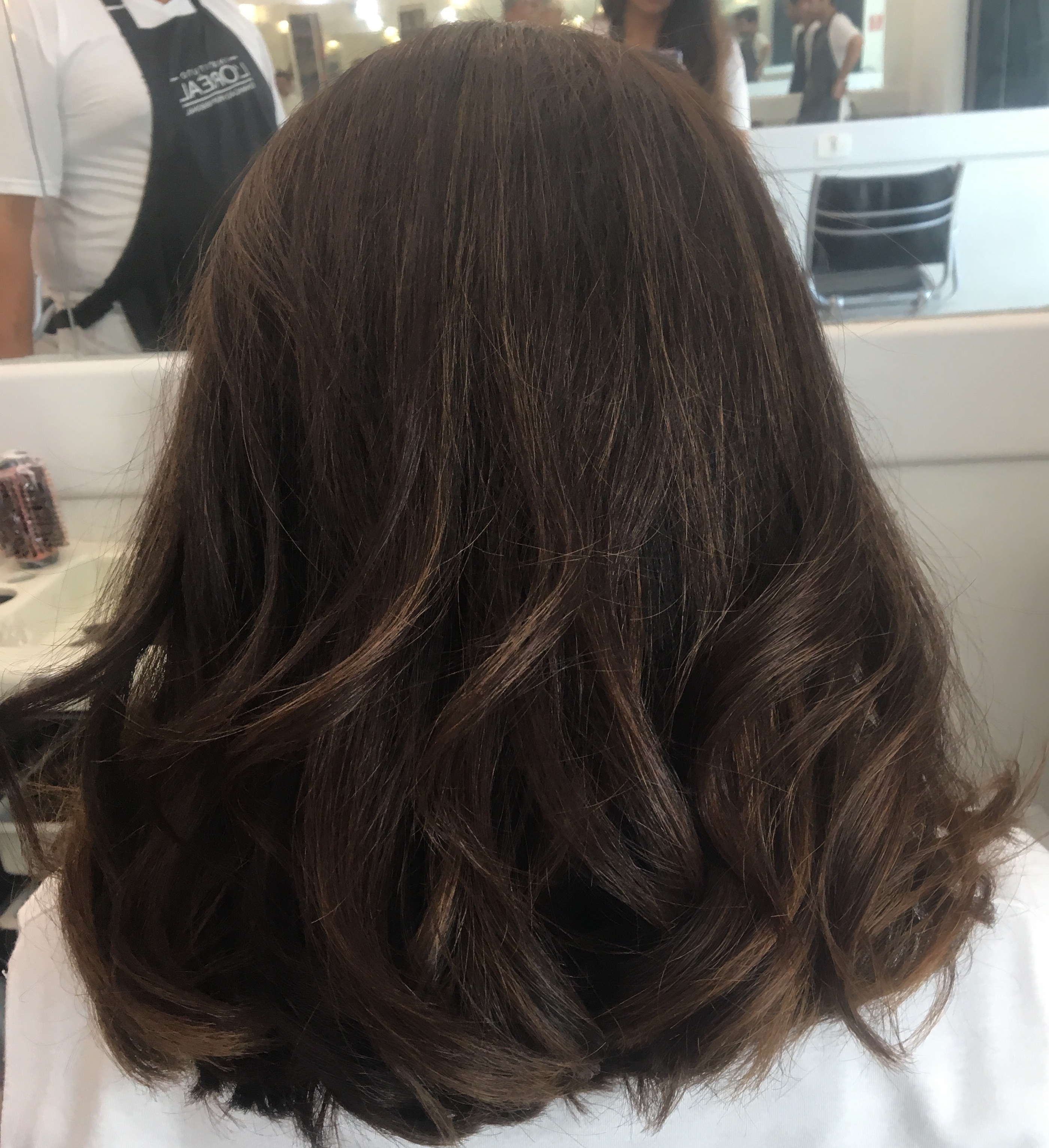 Escova modelada cabelo cabeleireiro(a) auxiliar cabeleireiro(a)