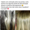 Luzes em cabelo sensibilizado 