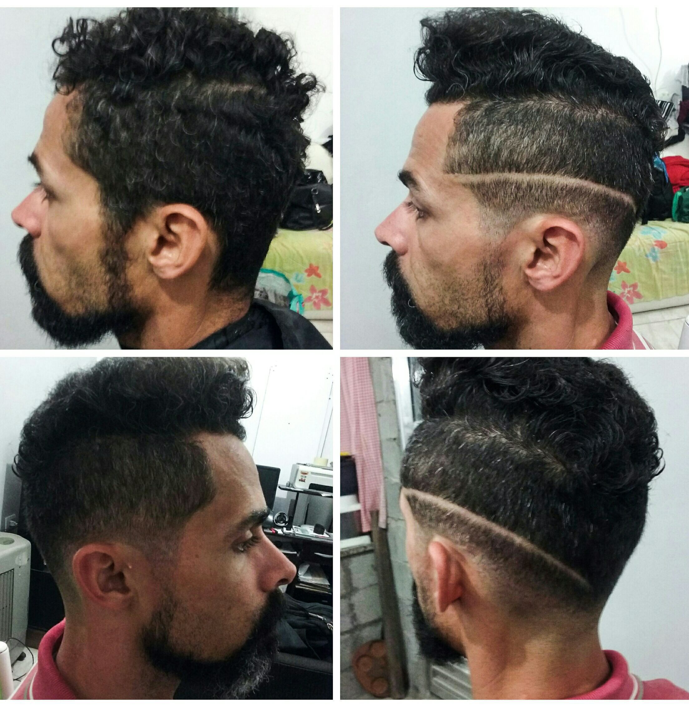 Melhores riscos para fazer no CORTE EM V😱🔥 #barber #barbeiro #cortee