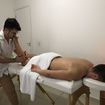 Aplicação de massagem relaxante