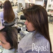 Cabelo após o processo.