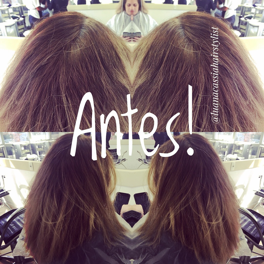 Cabelo antes do processo. Com cabelos brancos e seco no seu comprimento. cabelo auxiliar cabeleireiro(a) cabeleireiro(a) barbeiro(a)