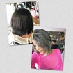 Luzes platinada + Corte Chanel com um leve repicado para dar movimento.