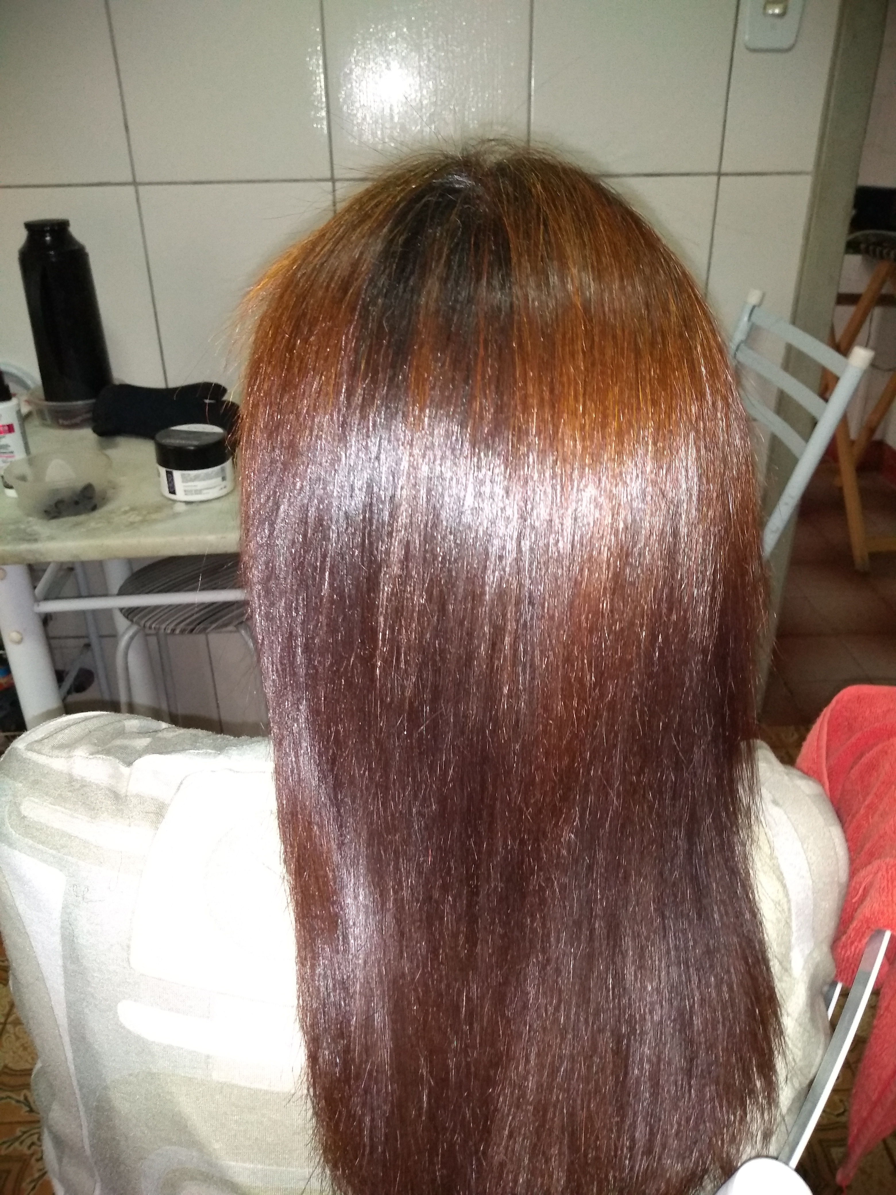 Trabalho de hoje Selagem. cabelo auxiliar cabeleireiro(a)