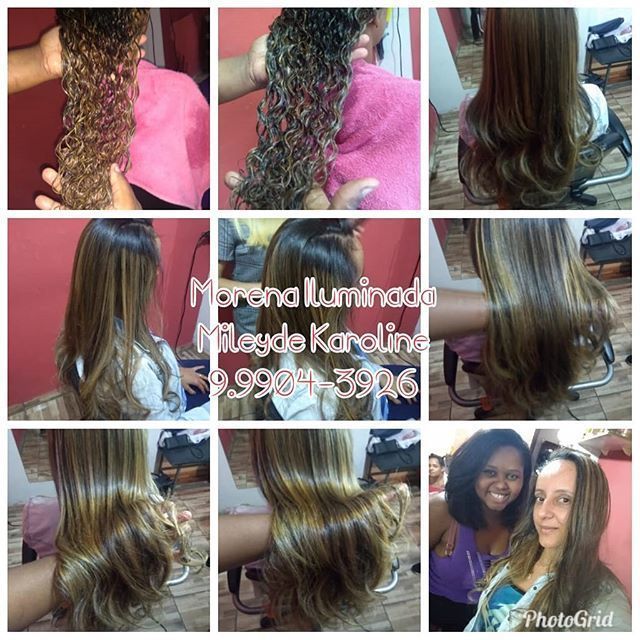 morena iluminada tom de mel cabelo cabeleireiro(a)