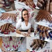 Unhas simples, decoradas, alongamento de unhas, gel, acrigel, porcelana e fibra de vidro.