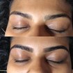 Design de sobrancelha com aplicação de henna