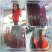 Ombre hair marsala 