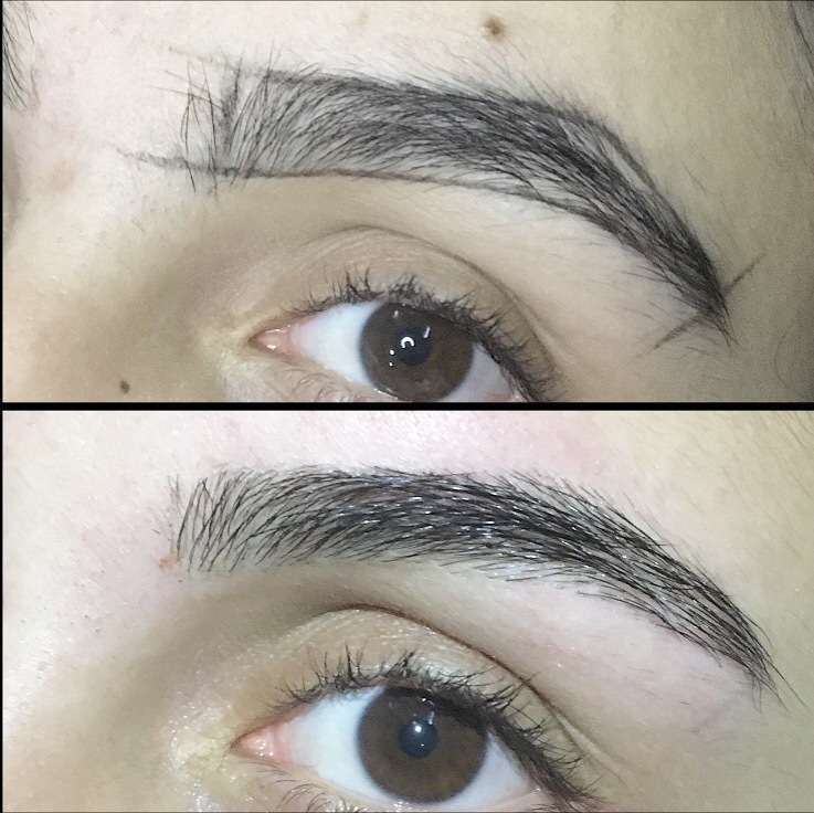 Antes e depois de design de sobrancelhas. outros designer de sobrancelhas micropigmentador(a)