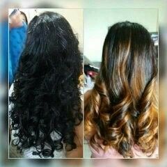 Morena iluminada cabelo cabeleireiro(a)