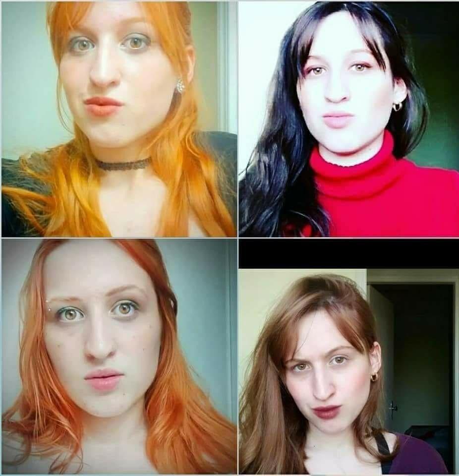 Transformacoes do castanho  ao ruivo rm vários  tons cabelo cabeleireiro(a)