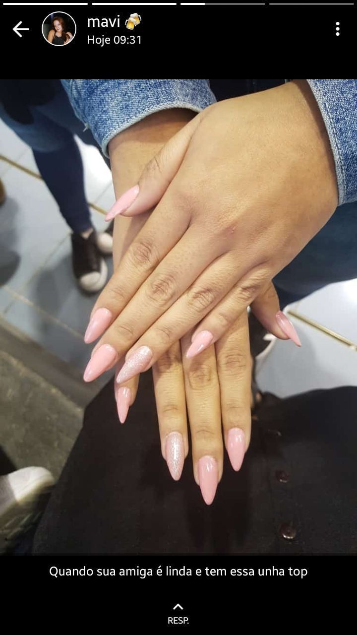 Alongamento em fibra de vidro stiletto unha manicure e pedicure manicure e pedicure