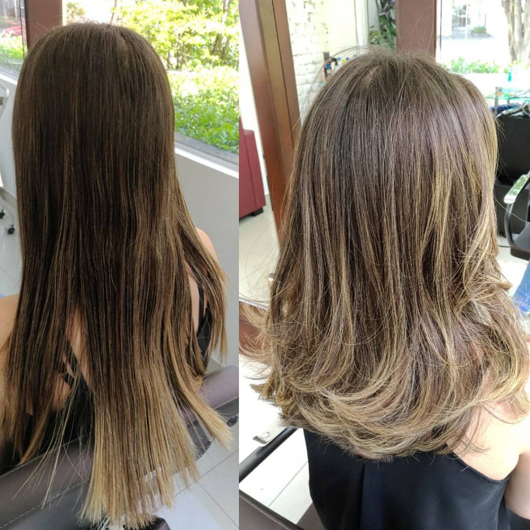 Corte com ombre hair cabelo cabeleireiro(a) maquiador(a)
