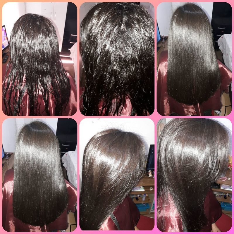 #Escova progressiva + corte em U, com um leve degradê. cabelo cabeleireiro(a)