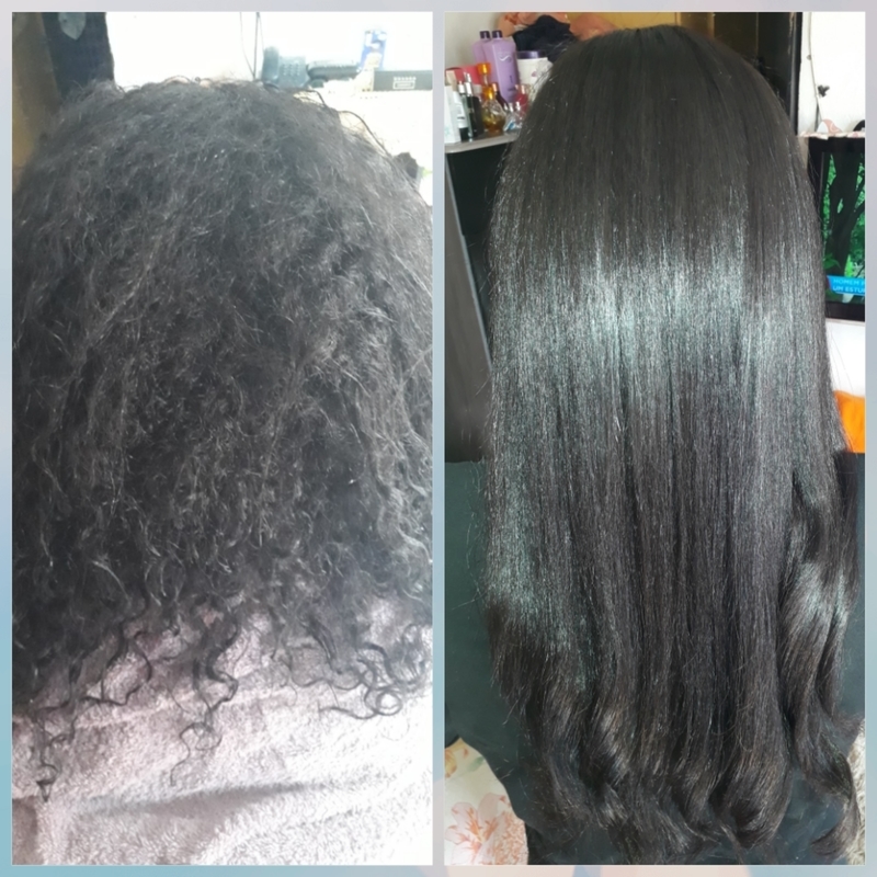 Cabelo poroso foi feito uma hidratação a base de argila branca e o resultado foi um cabelo brilhoso macio e sem frizz . cabelo cabeleireiro(a)
