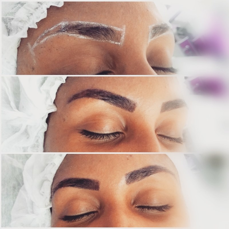 Trabalho realizado com a linha egípcia, foi feito o design e aplicado a Henna.  estética designer de sobrancelhas micropigmentador(a) estudante
