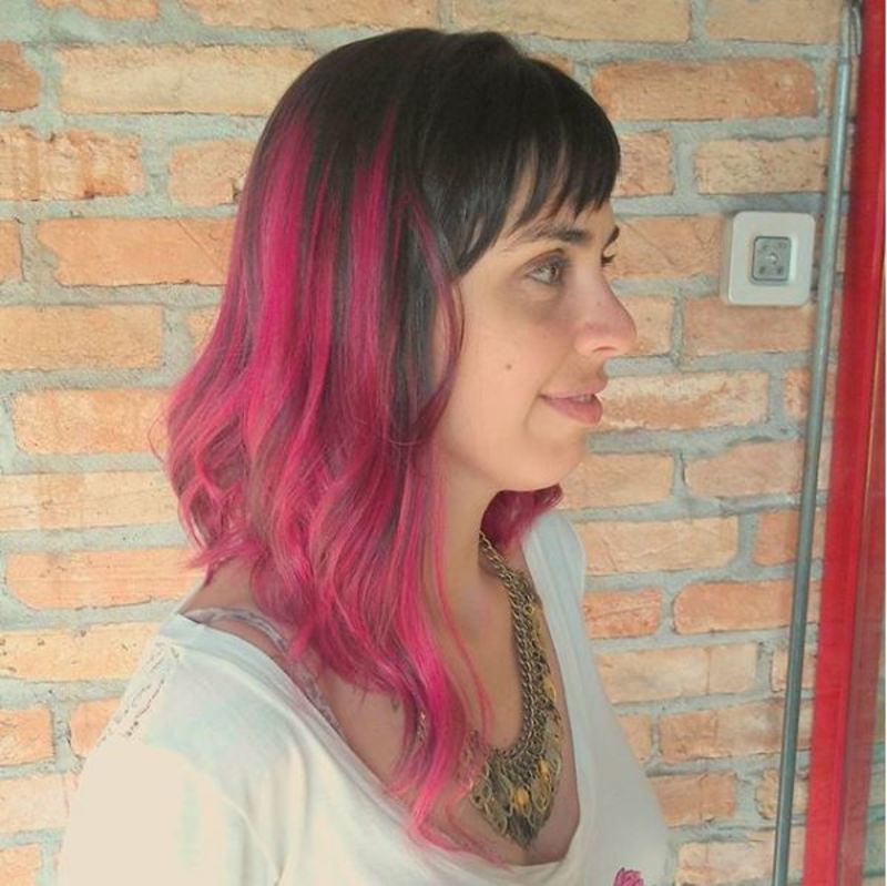 #ombrehair #cabeloscoloridos #cabelorosa #pinkhair #assimetrico #corteassimetrico  cabelo cabeleireiro(a) stylist / visagista