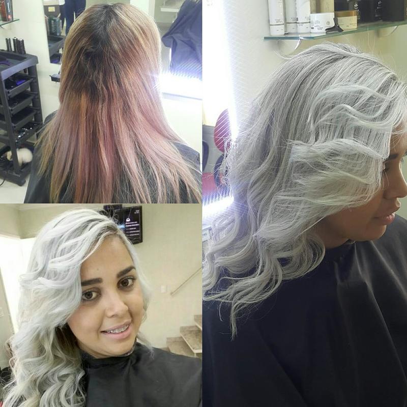 CORREÇÃO DE COR TURBO PLATINUM BLONDE cabelo cabeleireiro(a)