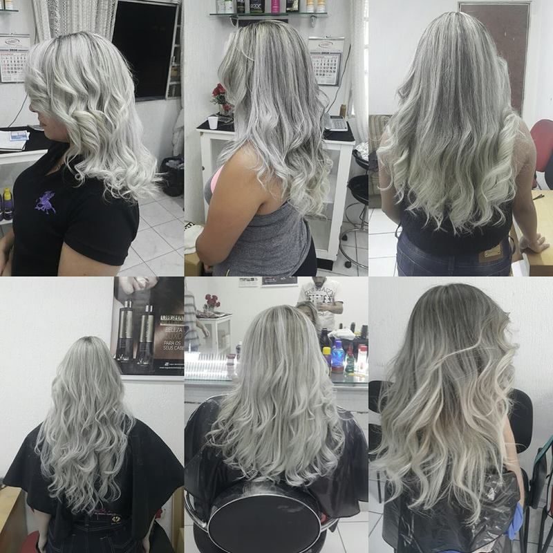 CABELOS PLATINADOS FEITO POR MIM cabelo cabeleireiro(a)